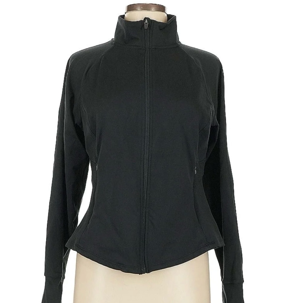 Black Zip-Up Yoga Jacket Jockey